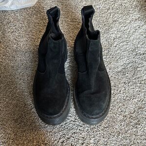 Black Suede Chelsea Boots